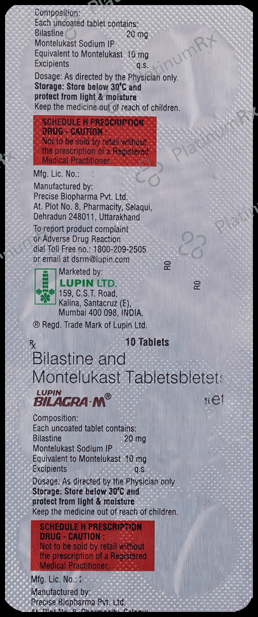 Bilagra M 20/10mg Tablet 10s