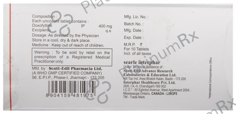Doxofyl 400 Tablet