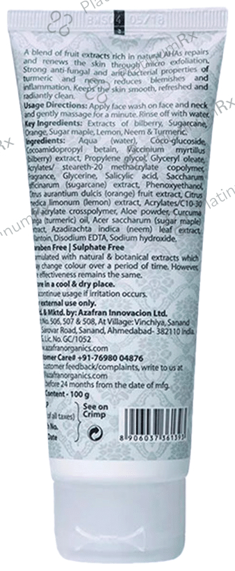 Azafran Organics Clear Skin Face Wash 100 gm