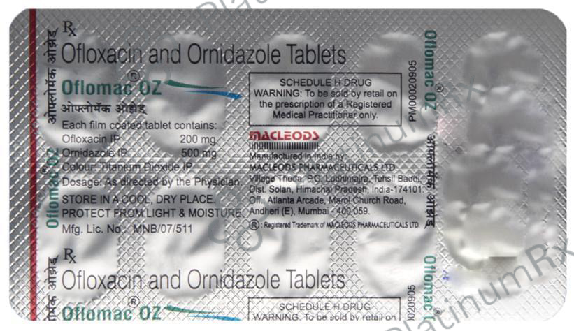Oflomac OZ 200/500mg Tablet 10s