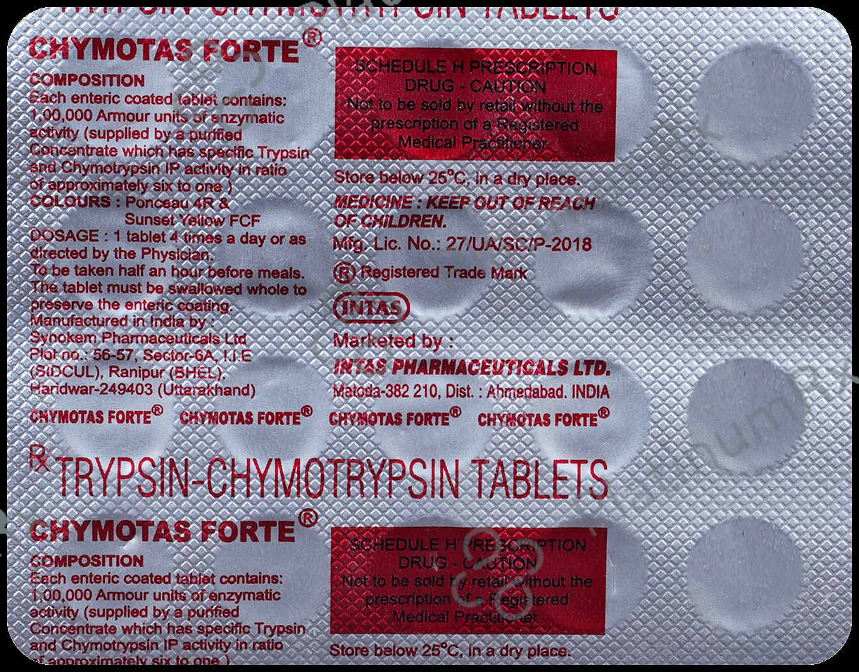 Chymotas Forte 100000IU Tablet 20s
