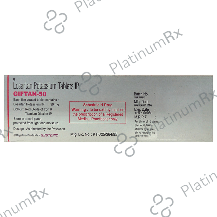 Giftan 50mg Tablet 10s