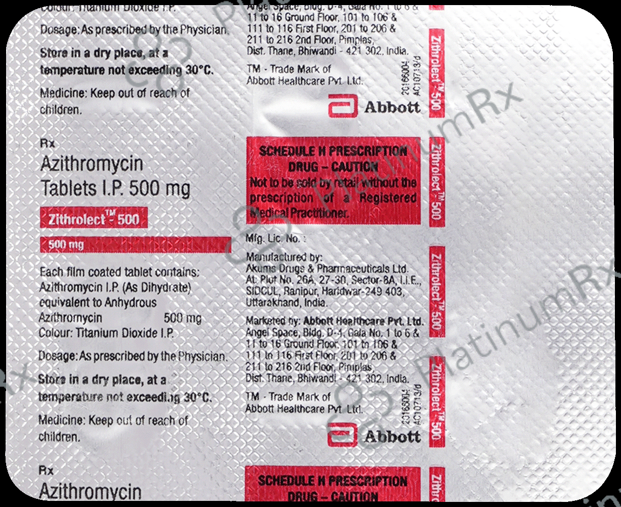 Zithrolect 500 Tablet