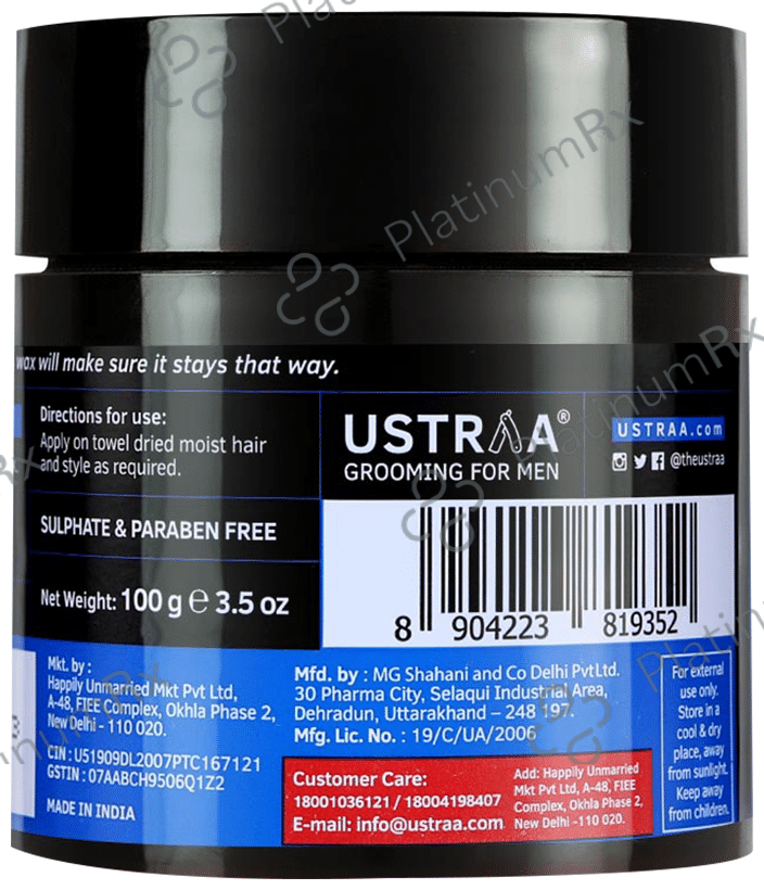 Ustraa Strong Hold Hair Wax Matte Look