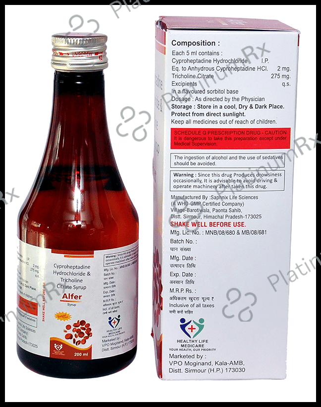Alfer Syrup Sugar Free