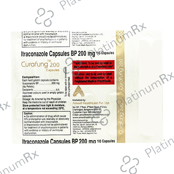 Curafung 200mg Capsule 10s