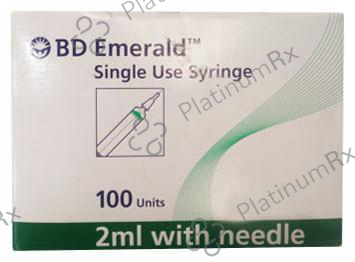 BD Emerald 2ml Syringe with 22G Needle