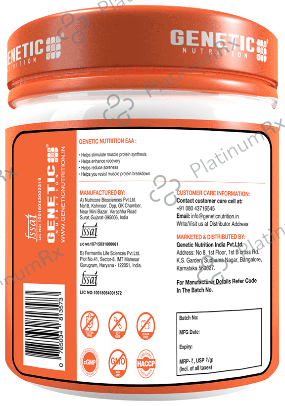Genetic Nutrition Ultra EAA Powder Tangy Orange