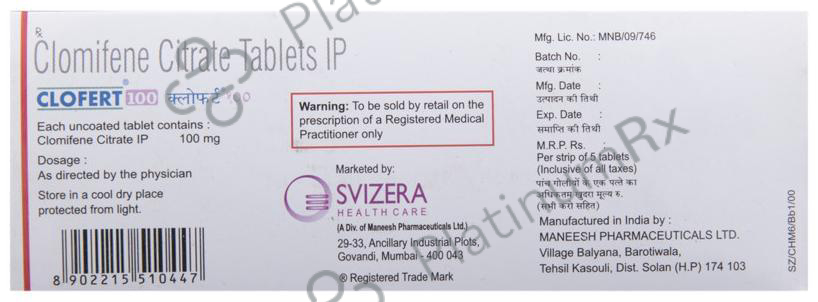 Clofert 100mg Tablet 5s