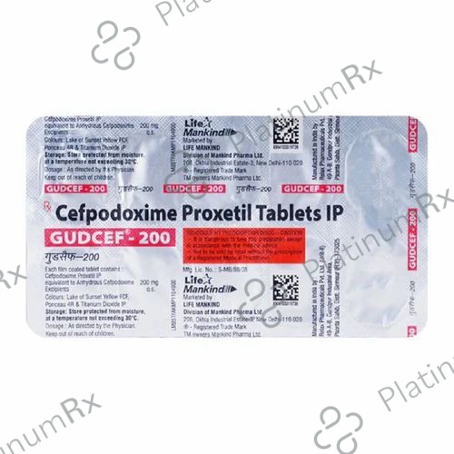 Gudcef 200/500mg Tablet XL 10s