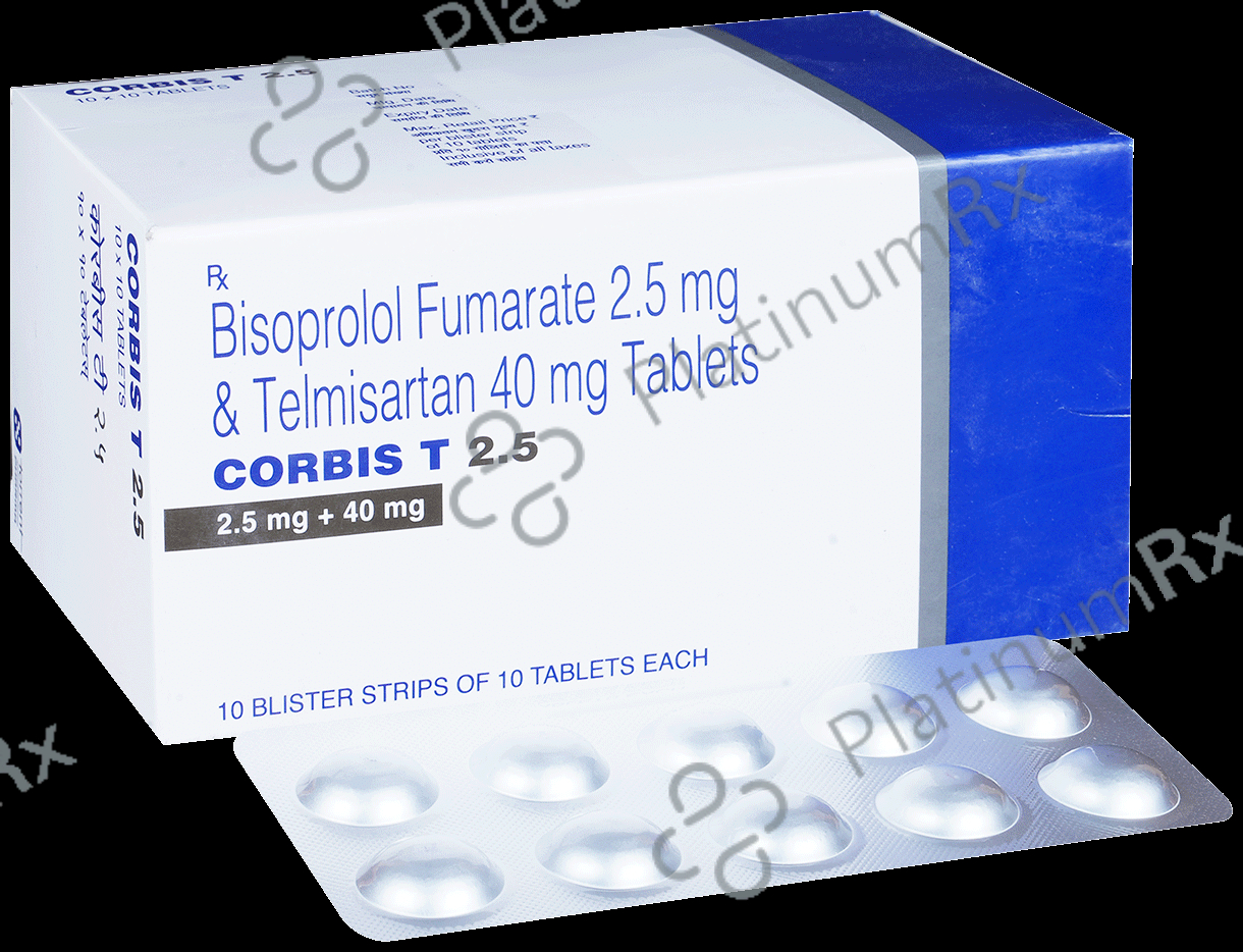 Corbis T 2.5/40mg Tablet 10s
