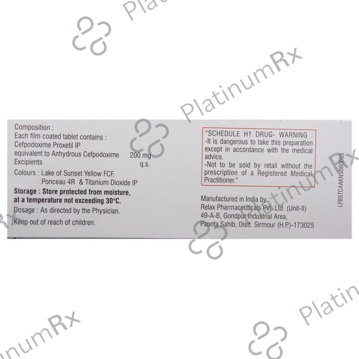 Gudcef 200mg Tablet 10s