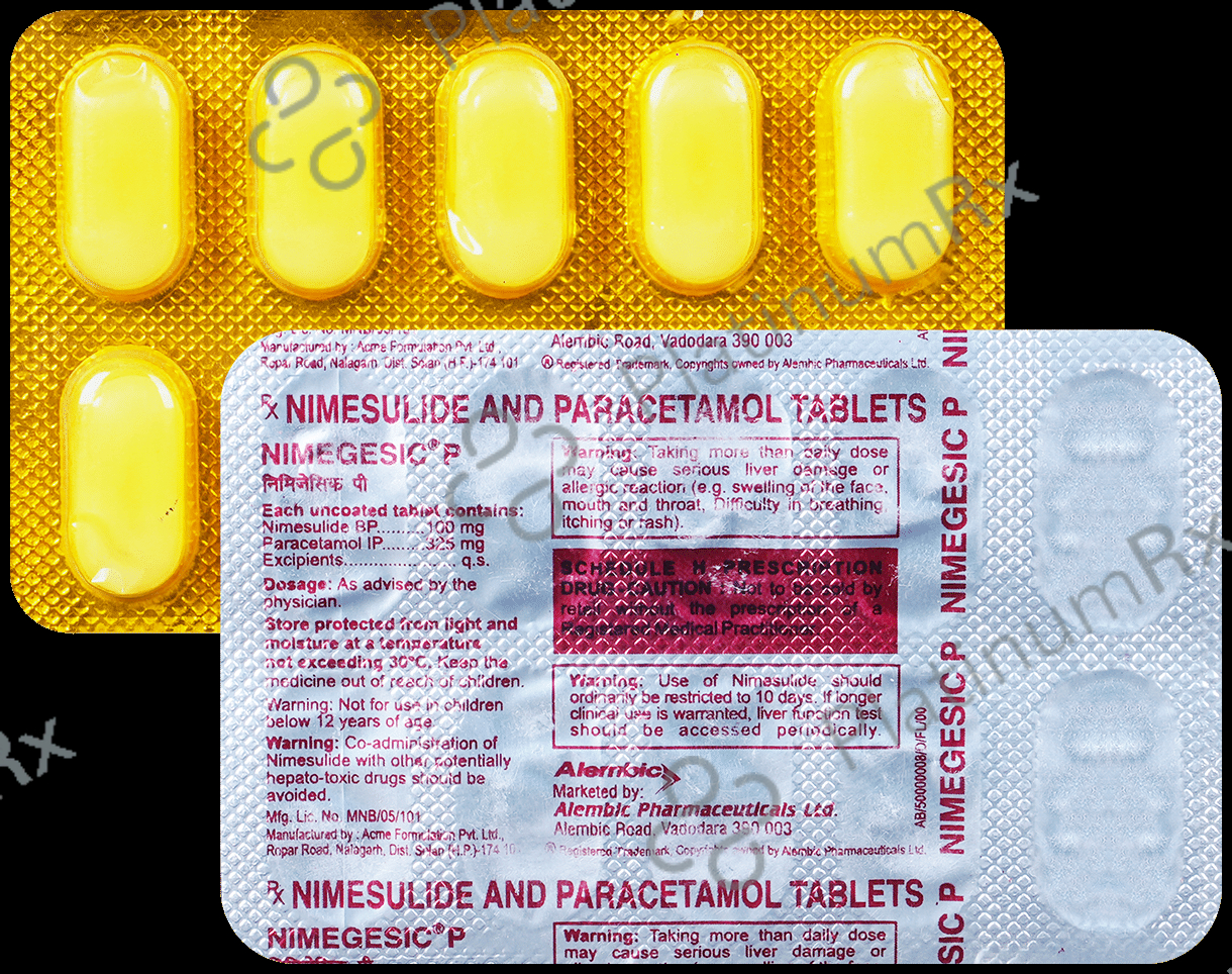 Nimegesic P 100/325mg Tablet 10s