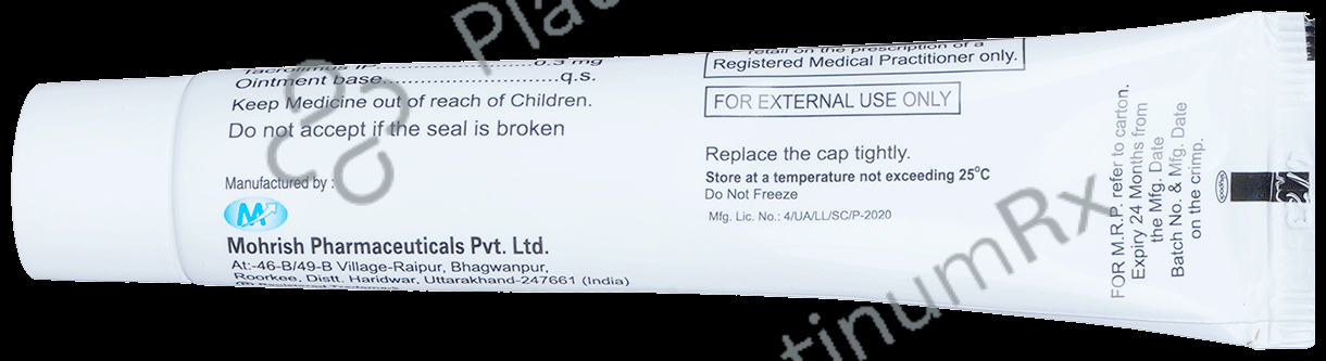 Tacvido Ointment 20 Ointment Mohrish Pharma