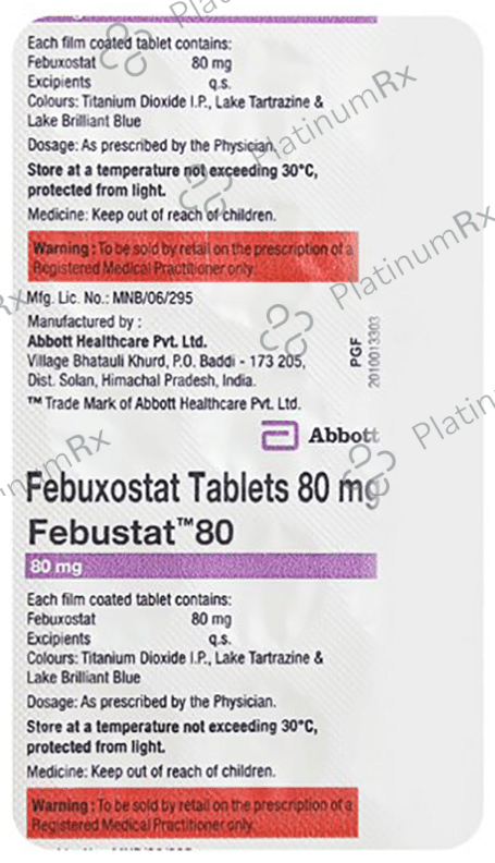 Febustat 80mg Tablet 15s