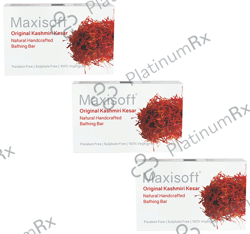 Maxisoft Original Kashmiri Kesar Bathing Bar (75gm Each) 3 units