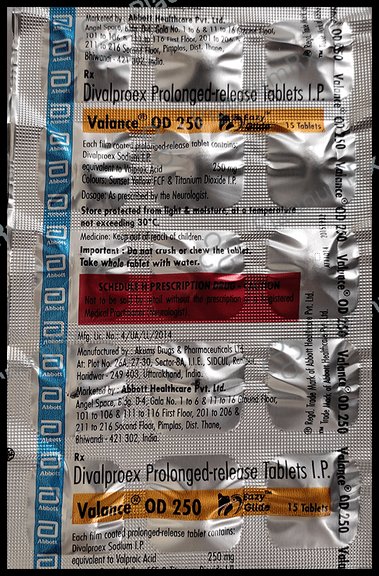 Valance OD 250 Eazy Glide Tablet PR