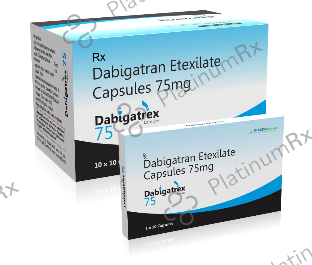 Dabigatrex 75mg Cap 10s