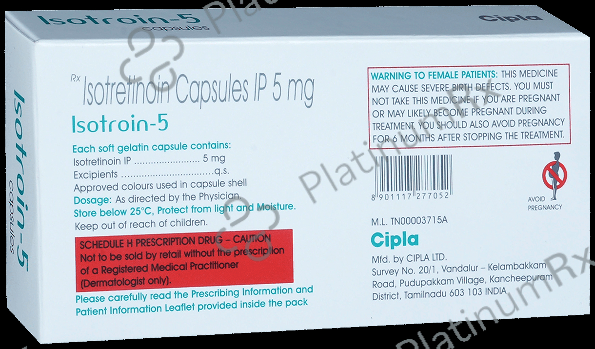 Isotroin 5mg Capsule 10s