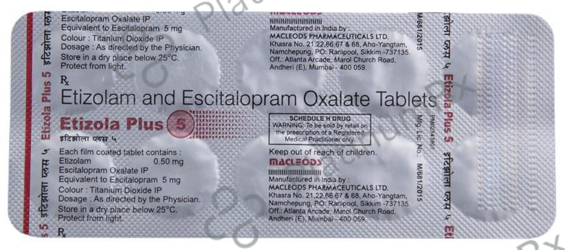 Etizola Plus 5 Tablet 10s