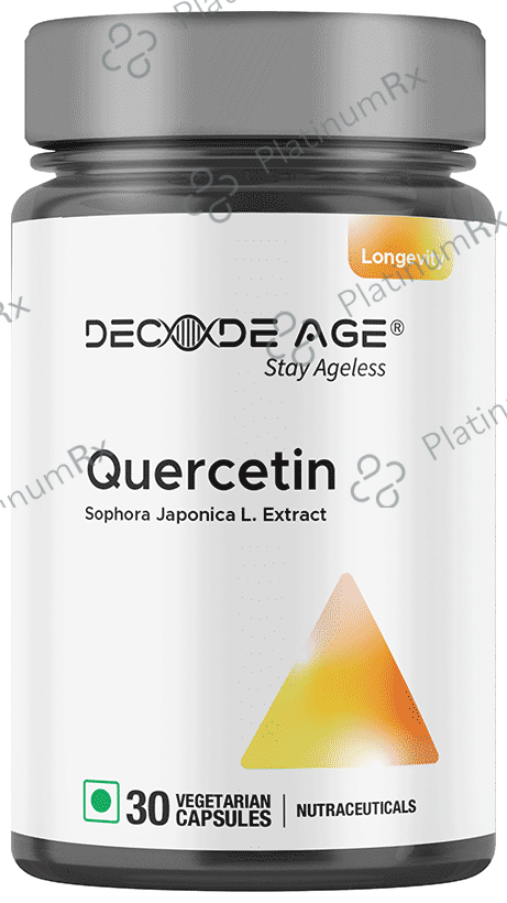 Decode Age Quercetin Vegetarian Capsule , Bio-flavonoids for Healthy Immune Response, Supports Cardiovascular Health