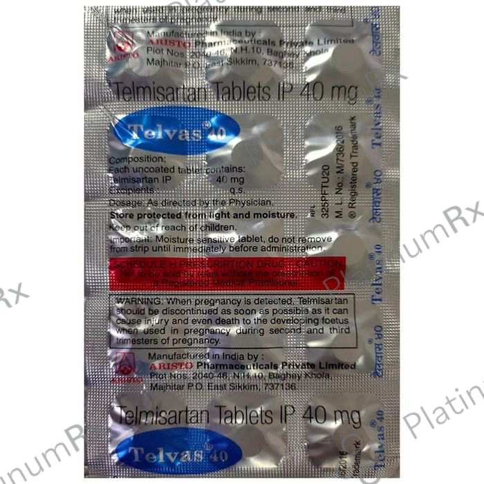 Telvas 40mg Tablet 15s