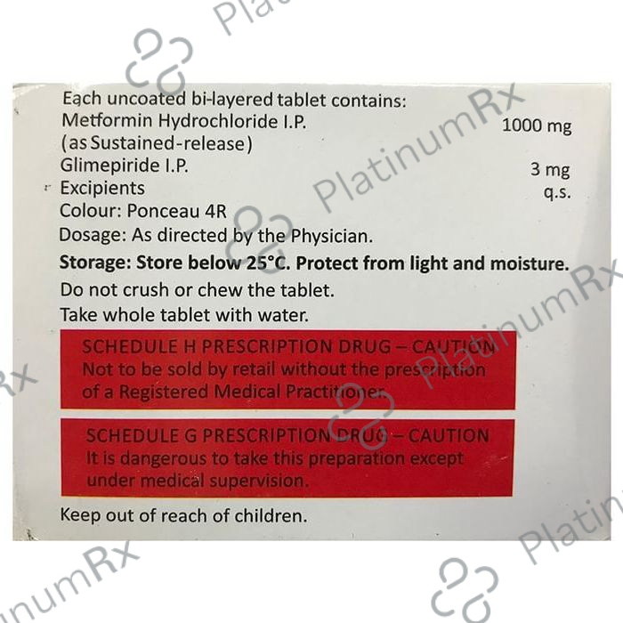 Obimet GX Forte 3/1000mg Tablet SR 10s