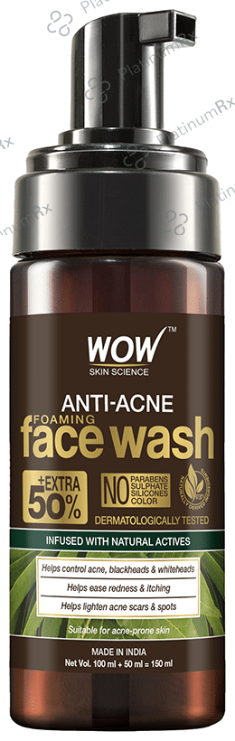 WOW Skin Science Anti-Acne Foaming Face Wash