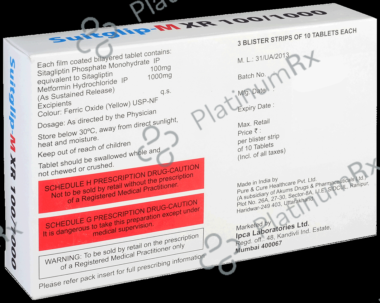 Suitglip-M XR 100/1000 Tablet