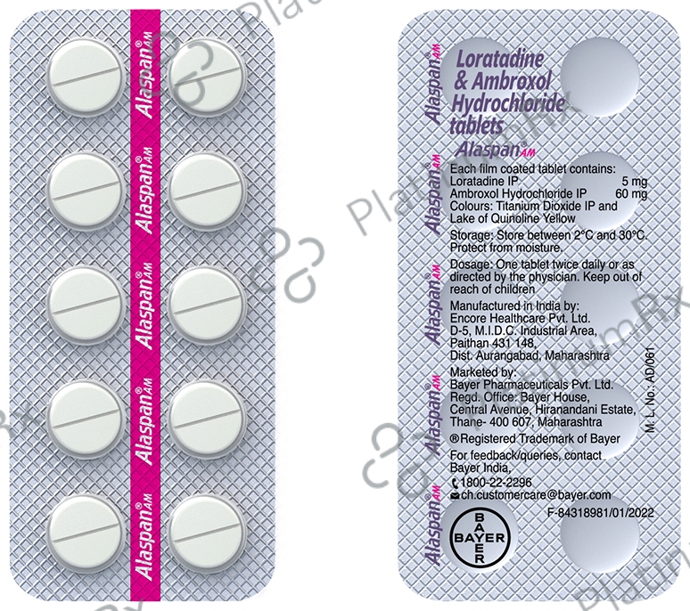 Alaspan AM 60/5mg Tablet 10s