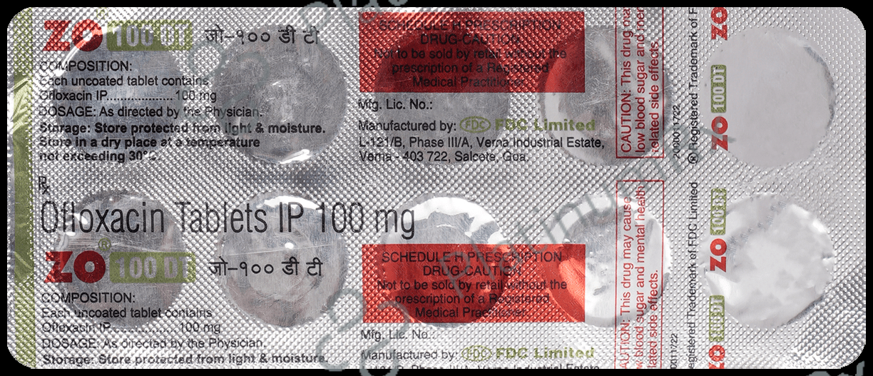 ZO 100mg Tablet DT 10s
