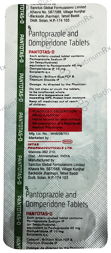 Pantotas D 10mg/40mg Tablet