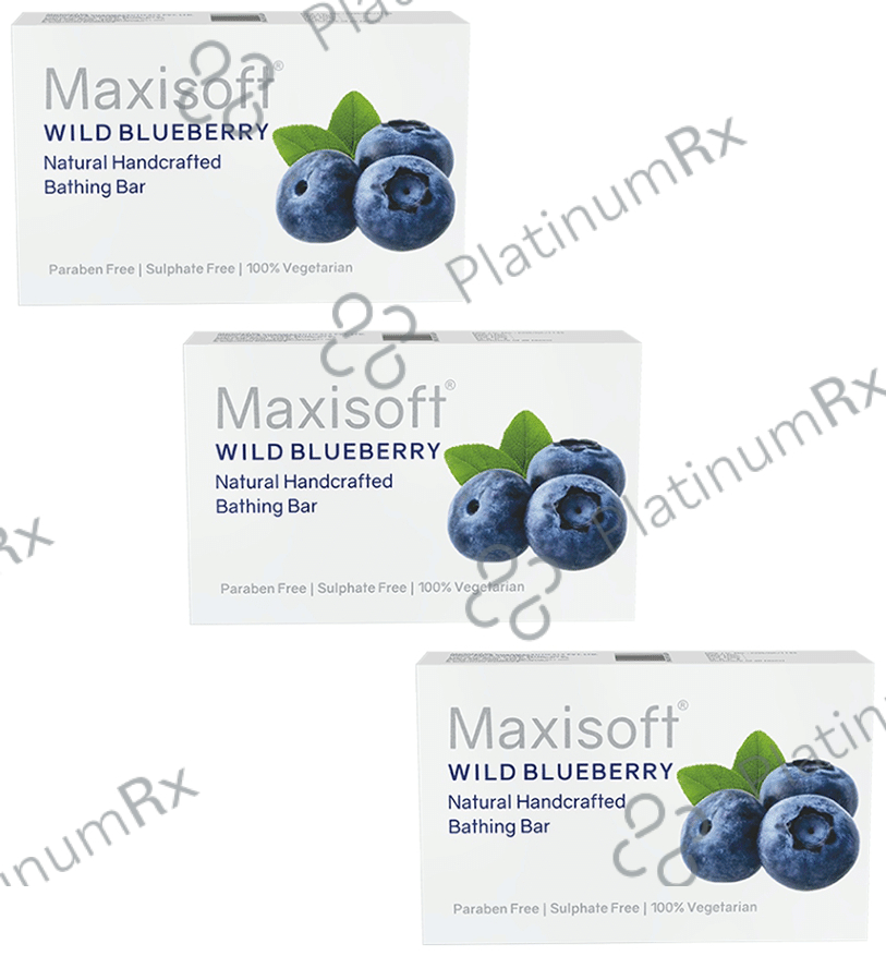 Maxisoft Wild Blueberry Bathing Bar (75gm Each) 3 units