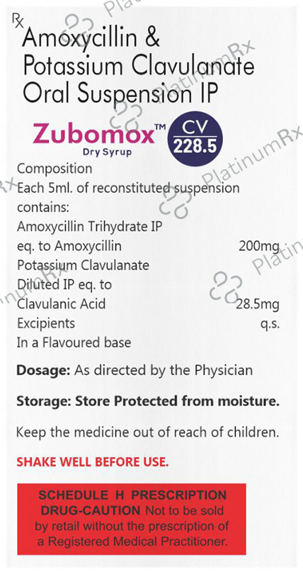 Zubomox CV 228.5 Dry Syrup Vanilla