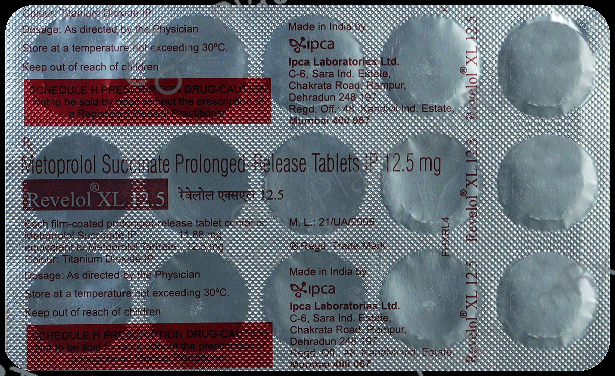 Revelol XL 12.5mg Tablet PR 15s