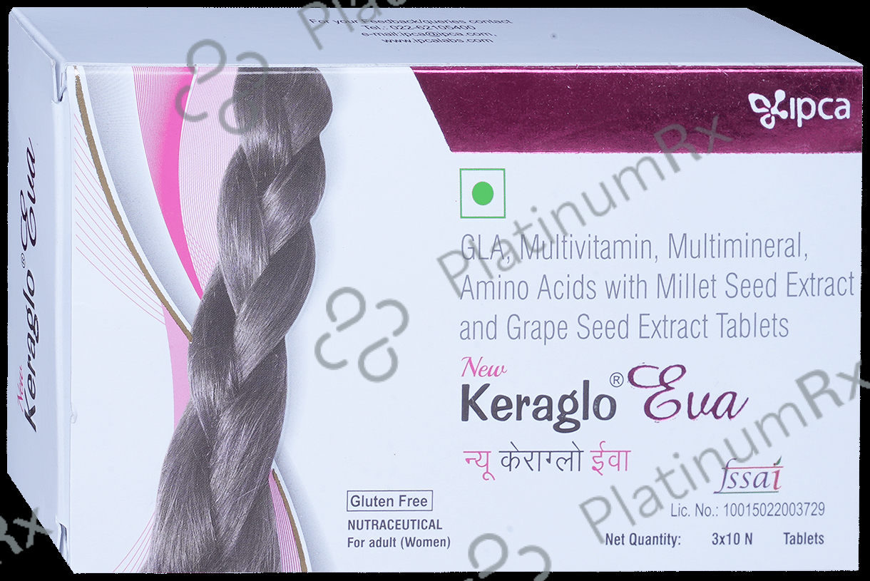 Keraglo Eva Tablet for Adult Women - Hair Fall Treatment