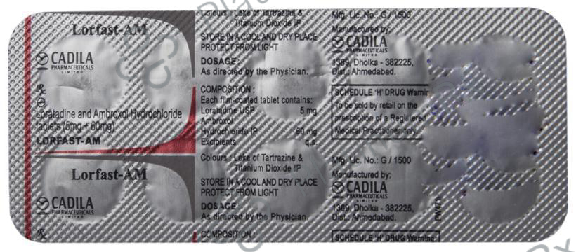 Lorfast AM 60/5mg Tablet 10s