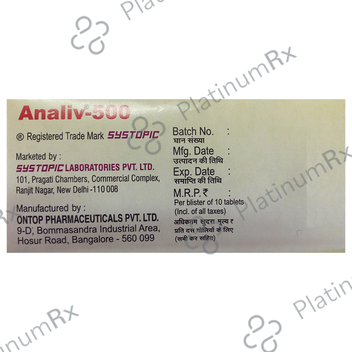 Analiv 500mg Tablet 10s
