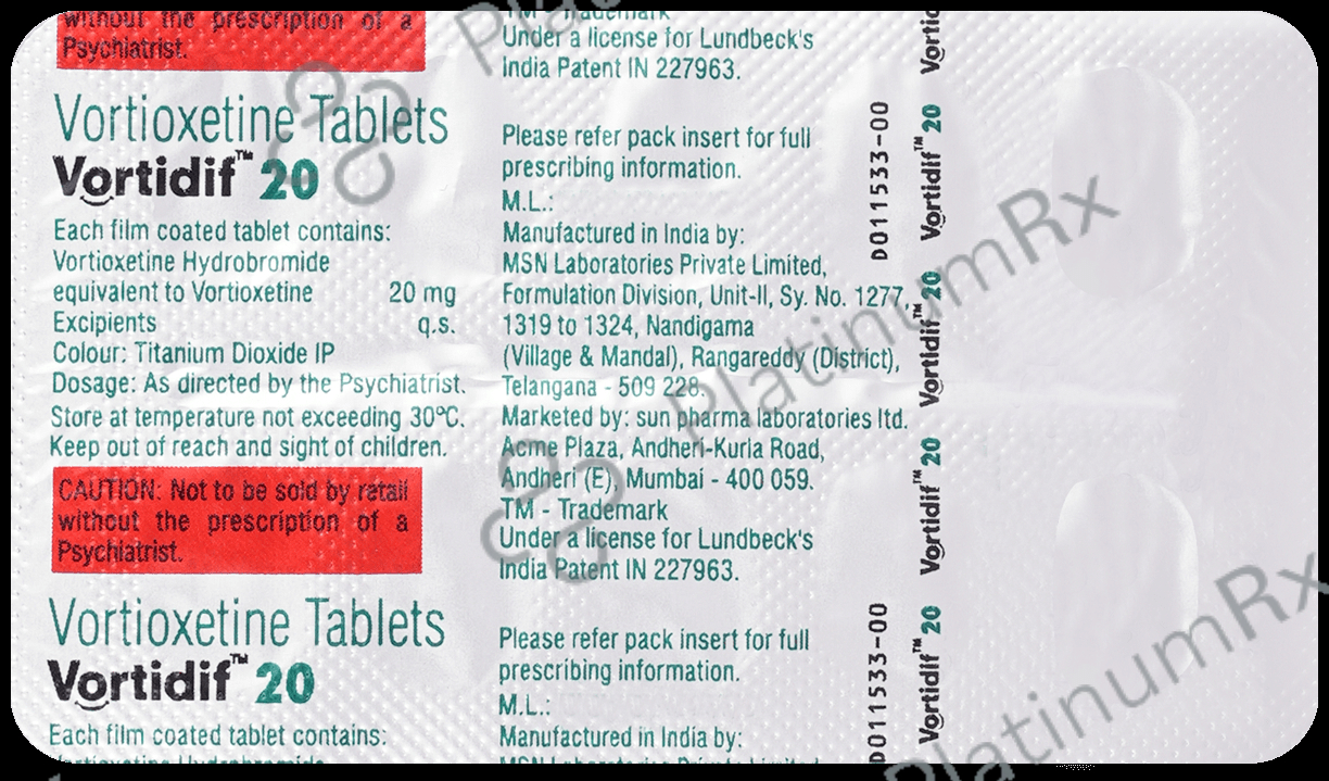 Vortidif 20mg Tablet 10s