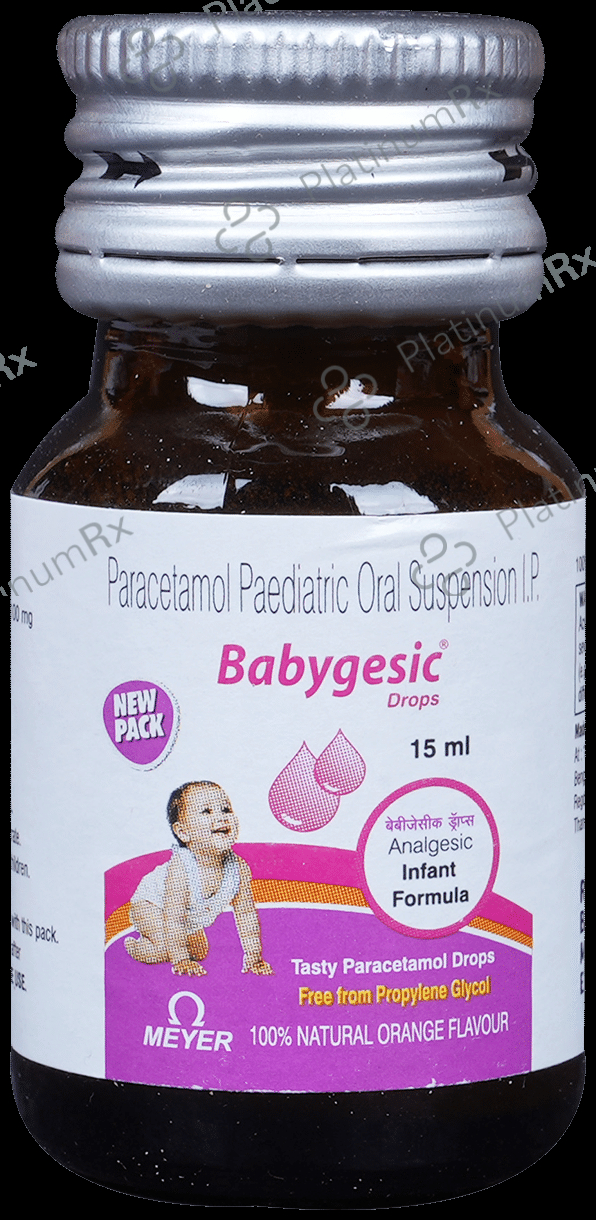 Babygesic 100mg Orange Oral Suspension 15ml