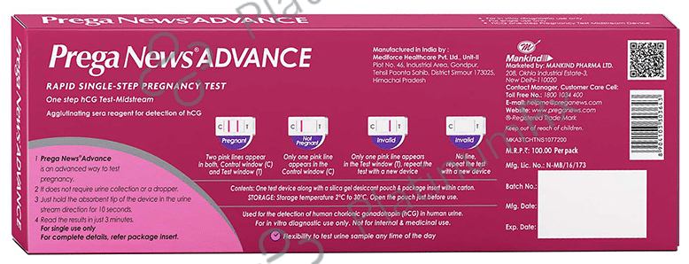 Prega News Advance Pregnancy Rapid Single-Step Test Kit