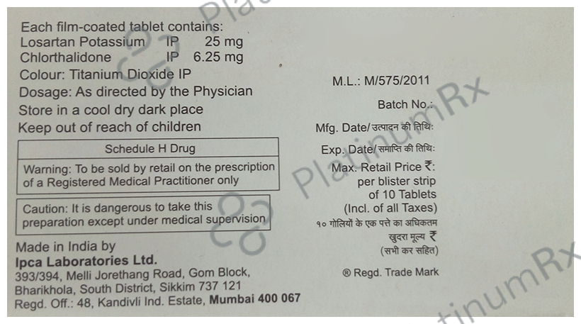Losanorm-CH 25/6.25 Tablet