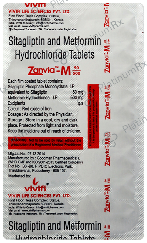 Zanvia-M 50/500 Tablet