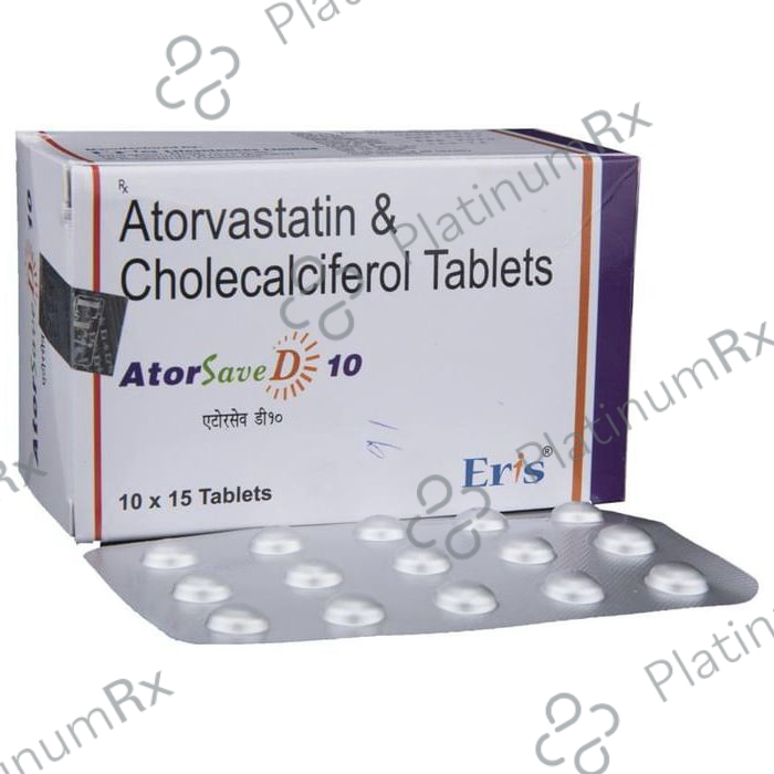 Atorsave D 10mg/1000IU Tablet 15s
