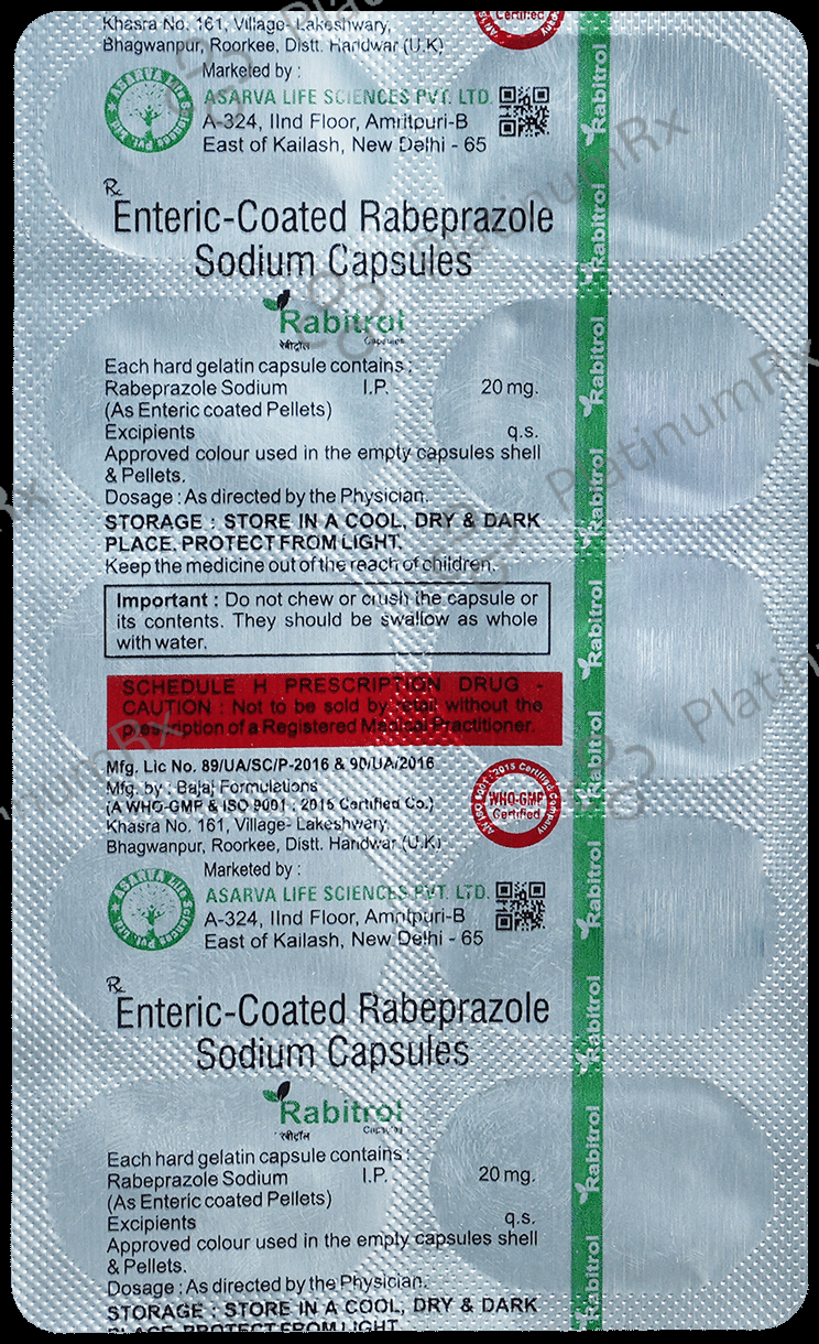 Rabitrol 20mg Capsule