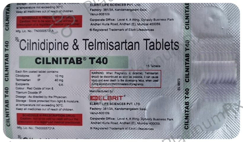 Cilnitab T 10/40mg Tablet 15s