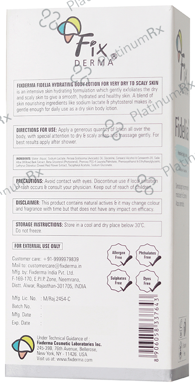 Fixderma Fidelia Body Lotion Hydrating