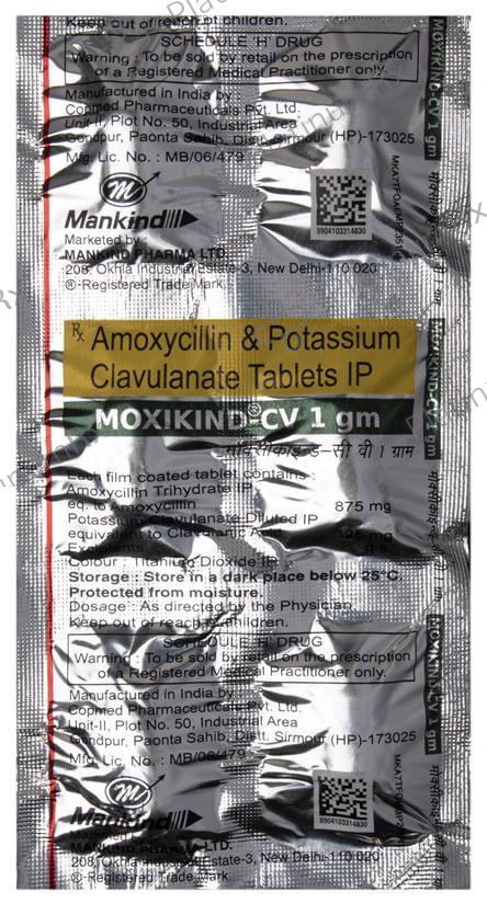 Moxikind CV 1gm 875/125mg Tablet 6s