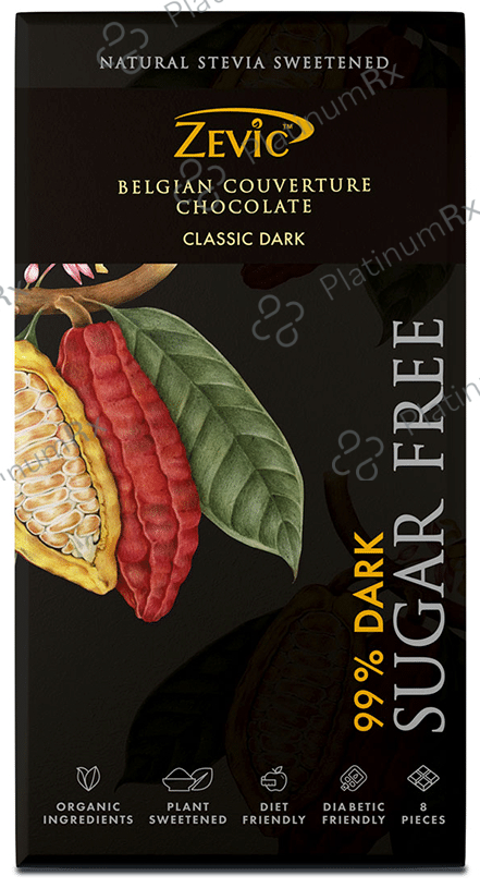Zevic 99% Dark Sugar Free Belgian Couverture Chocolate Classic Dark