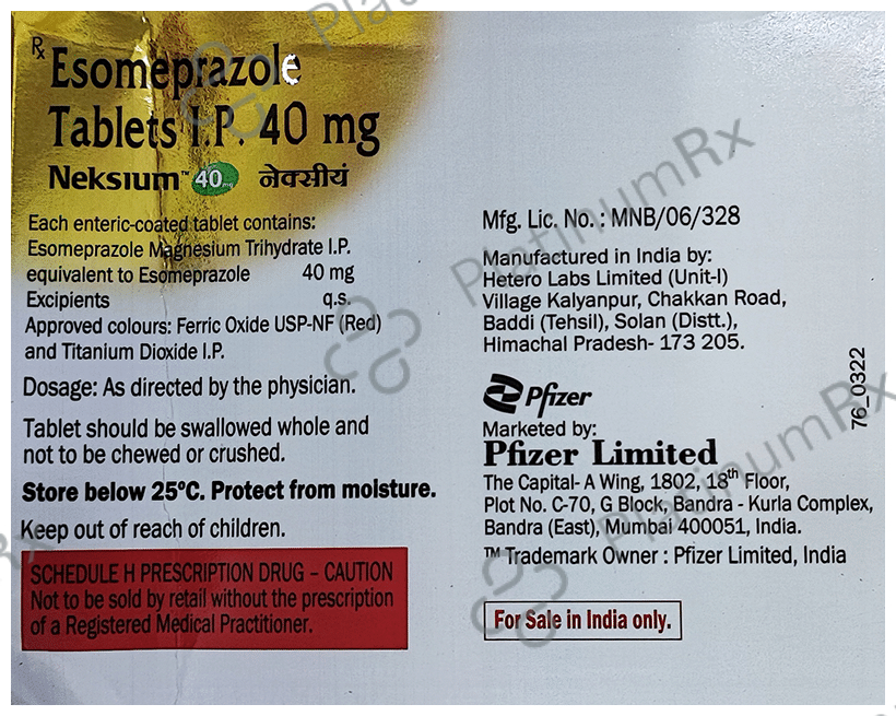 Neksium 40mg Tablet 15s